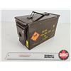 Image 1 : Military Metal Ammo Box (Measures : 7-1/2"H x 6"W x 12"D)