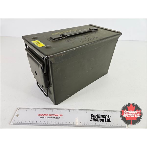 Military Metal Ammo Box (Measures : 7"H x 6"W x 12"D)