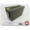 Image 1 : Military Metal Ammo Box (Measures : 7"H x 6"W x 12"D)
