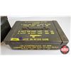 Image 2 : Military Metal Ammo Boxes (3) :  (Largest Measures : 4"H x 14-1/4"W x 9-1/2"D)