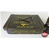 Image 3 : Military Metal Ammo Boxes (3) :  (Largest Measures : 4"H x 14-1/4"W x 9-1/2"D)