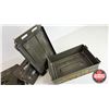 Image 5 : Military Metal Ammo Boxes (3) :  (Largest Measures : 4"H x 14-1/4"W x 9-1/2"D)