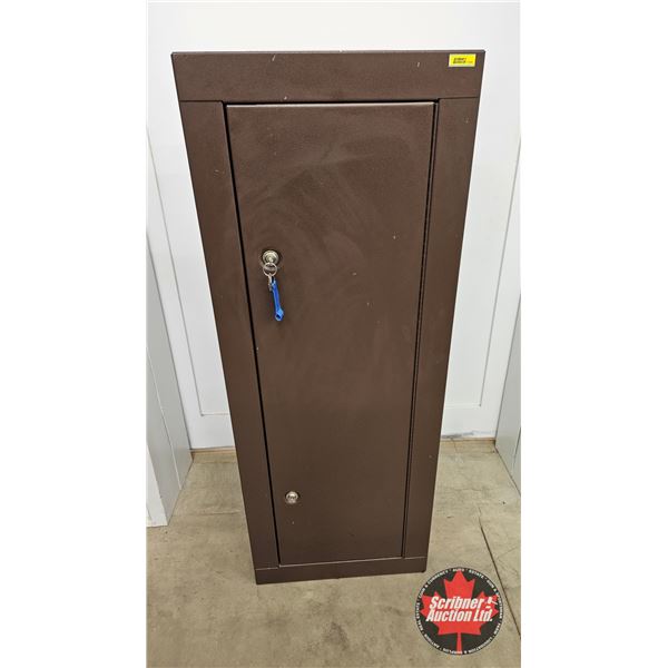 Gun Cabinet/Locker : Metal  (Measures : 55-1/2"H x 21"W x 10"D)