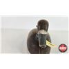 Image 10 : Wooden Duck Decoy  (Consignor Tag : Working Blue Bill Hen : Signed R. Humphrey : 1950) (Measures : 7