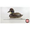 Image 1 : Wooden Duck Decoy  (Consignor Tag : Working Blue Bill Hen : Signed R. Humphrey : 1950) (Measures : 7