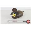 Image 2 : Wooden Duck Decoy  (Consignor Tag : Working Blue Bill Hen : Signed R. Humphrey : 1950) (Measures : 7