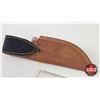 Image 7 : Knife w/Leather Sheath  (Consignor Tag : Stainless Skinner Laminate Wood : Leather Sheath) (Total Le