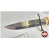 Image 2 : Knife w/Leather Sheath  (Consignor Tag : K.J. Erikson : Premier Knife : Mora, Sweden) (Total Length 