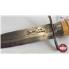 Image 3 : Knife w/Leather Sheath  (Consignor Tag : K.J. Erikson : Premier Knife : Mora, Sweden) (Total Length 