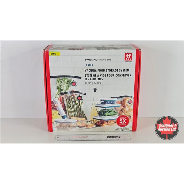 Vacuum Food Storage System : Zwilling (New in Box) (Size of Box : 6"H x 14-1/2"W x 15-1/2"D)