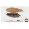Image 1 : Combo (2) : Pelt Tubes - Tanned Muskrat - Mink Pelt (?)