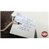 Image 11 : Wooden Duck Decoy  (Consignor Tag : Black Duck Drake : Working Decoy : Cork : 1950's) (Measures: 8-1