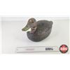 Image 1 : Wooden Duck Decoy  (Consignor Tag : Black Duck Drake : Working Decoy : Cork : 1950's) (Measures: 8-1