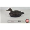Image 2 : Wooden Duck Decoy  (Consignor Tag : Black Duck Drake : Working Decoy : Cork : 1950's) (Measures: 8-1