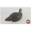 Image 4 : Wooden Duck Decoy  (Consignor Tag : Black Duck Drake : Working Decoy : Cork : 1950's) (Measures: 8-1