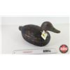 Image 6 : Wooden Duck Decoy  (Consignor Tag : Black Duck Drake : Working Decoy : Cork : 1950's) (Measures: 8-1