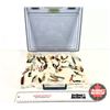 Image 1 : Fishing Lures (48) with Plastic Storage Case  (Case Measures: 1-1/2"H x 12-1/2"W x 11"D)