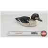 Image 5 : Wooden Duck Decoy : (Consignor Tag - Working Whistler Drake 1940's Bottom M or W) (Measures : 6"H x 