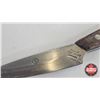 Image 2 : Knife w/Leather Sheath (Consignor Tag : Grohman Russell Boat Knife Pictou N.S.) (Total Length of Kni