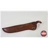 Image 7 : Knife w/Leather Sheath (Consignor Tag : Grohman Russell Boat Knife Pictou N.S.) (Total Length of Kni