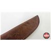 Image 9 : Knife w/Leather Sheath (Consignor Tag : Grohman Russell Boat Knife Pictou N.S.) (Total Length of Kni