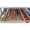 Image 7 : Fishing Tackle Box w/Contents : Plano Guide Series (c/w Complete Set of Tackle and Filleting Knife) 