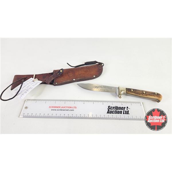 Knife w/Leather Sheath : (Consignor Tag : Puma Jagd-Nicker Date Code 42606 2nd Quarter 1966 Original