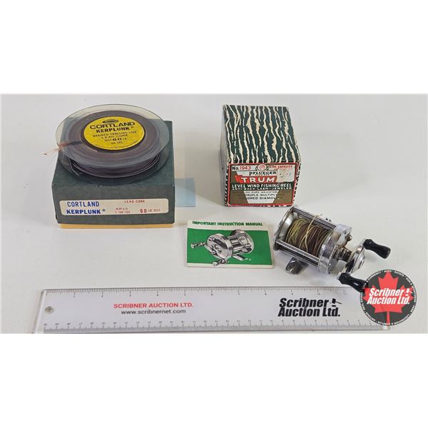 Combo: - Vintage Fishing Reel : Pflueger No. 1895 : Level Wind (In Vintage Trump Pflueger Box  - 60 