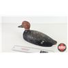 Image 2 : Wooden Duck Decoy : (Consignor Tag - Red Head Drake Working Decoy 1950's Hollow Body) (Measures : 7"