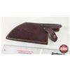 Image 8 : Cleaver w/Leather Sheath (Consignor Tag : Damascus Cleaver Red Laminate handle) (Total Length of Cle