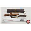 Image 1 : Knife w/Leather Sheath : D.H. Russell - Grohmann Belt Knife - Canada  (c/w Original Box) (Total Leng