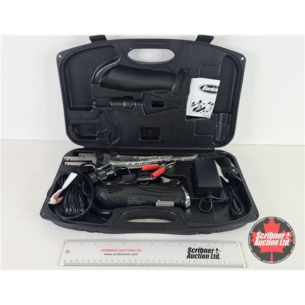 Berkley Electric Filleting Knife (in Plastic Case) (12 volt or 110 volt) (Case Measures : 10"H x 16"