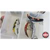 Image 4 : Plano Fishing Tackle Organizers (2) w/Assortment of Flatfish Lures (15) (Large Box Measures 3"H 14"W