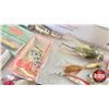 Image 6 : Vintage Fishing Lures : (22) - Rapala - Gibbs - Heddon - Paul Bunyan - etc.