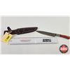 Image 1 : Knife w/Leather Sheath  (Consignor Tag : Damascus Knife Russet Laminate Handle Mosaic Pins Leather S