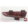 Image 8 : Knife w/Leather Sheath (Consignor Tag : Frosts Sweden Laminated Steel) (Total Length of Knife : 8")