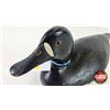 Image 5 : Wooden Duck Decoy (Consignor Tag : Working Blue Bill Drake : Initial H on Bottom : 1940) (Measure : 