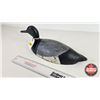 Image 2 : Wooden Duck Decoy (Consignor Tag : Working Blue Bill Drake : 1930) (Measures : 5-1/2"H x 5-3/4"W x 1