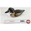 Image 1 : Wooden Duck Decoy (Consignor Tag : Working Golden Eye Whistler : 1940's) (Measures : 6-1/2"H x 5"W x
