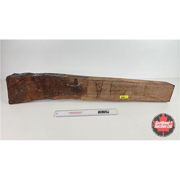 American Walnut Rifle Stock Blank (Measures : 3"H x 6-1/2"W x 35"L )