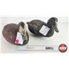 Image 1 : Wooden Duck Decoys (2) (Consignor Tag - Working Blue Bill : 1950's) (Measures : 8"H x 7"W x 15")