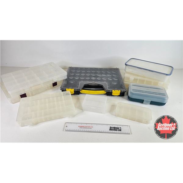Variety of Plastic Organizers (10) (Largest Measures : 2-1/4"H x 17"W x 13"D)