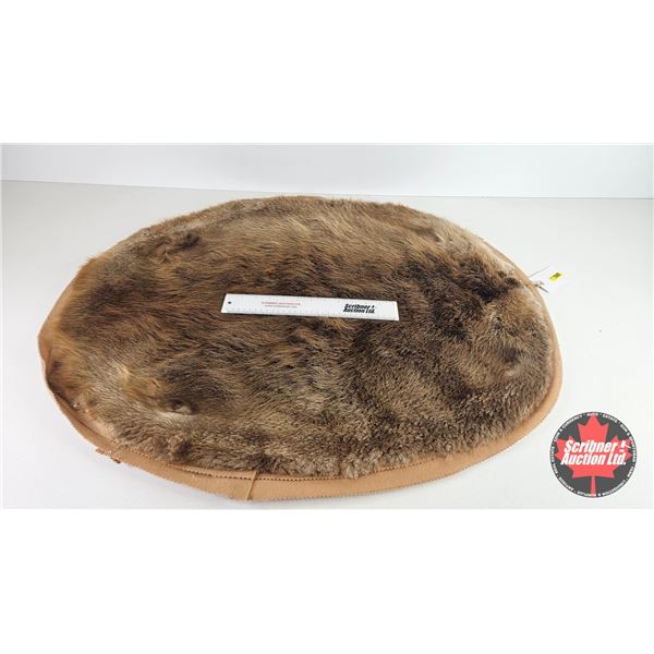 Tanned Beaver Pelt (Measures : 27"W x 35"L)