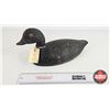 Image 1 : Wooden Duck Decoy (Consignor Tag : Working Black Decoy : Hollow Body : 1940's) (Measures : 7"H x 6"W
