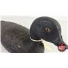 Image 5 : Wooden Duck Decoy (Consignor Tag : Working Black Decoy : Hollow Body : 1940's) (Measures : 7"H x 6"W