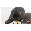 Image 6 : Wooden Duck Decoy (Consignor Tag : Working Black Decoy : Hollow Body : 1940's) (Measures : 7"H x 6"W