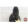 Image 7 : Wooden Duck Decoy (Consignor Tag : Working Black Decoy : Hollow Body : 1940's) (Measures : 7"H x 6"W