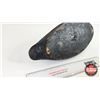 Image 8 : Wooden Duck Decoy (Consignor Tag : Working Black Decoy : Hollow Body : 1940's) (Measures : 7"H x 6"W