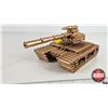 Image 1 : Bullet Shell Casing Metal Sculpture : Military Tank (Measures : 5"H x 5"W x 10"L)