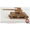Image 2 : Bullet Shell Casing Metal Sculpture : Military Tank (Measures : 5"H x 5"W x 10"L)